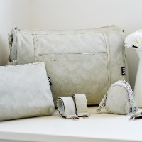 סט תיק החתלה אפור בהיר דגם סופי