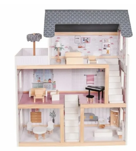 בית בובות מעץ - דגם: אמילי