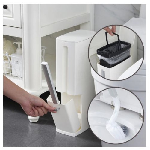 2 ב-1! פח אשפה+מברשת אסלה