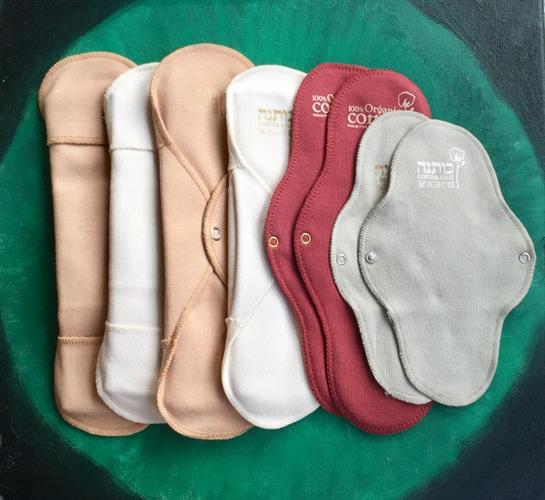 חבילת התנסות-8 תחבושות בארבע גדלים ורמות ספיגה לשלבים השונים של הווסת