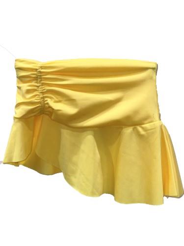 חצאית כיווצים צהובה