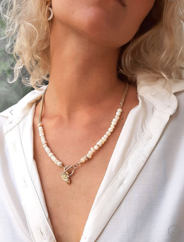 שרשרת – צמיד white צדפים | זהב