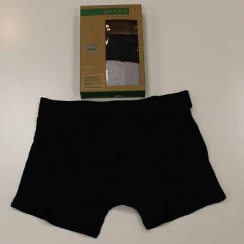 בוקסר לגבר אריזת שלישיה שחור/שחור/אפור