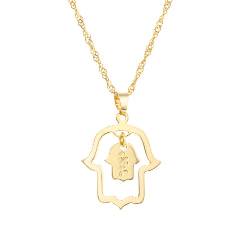 שרשרת חמסה חלולה עם חמסה נופלת דגם LA250