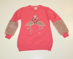 טוניקה בנות שילוב פרווה פוקסיה