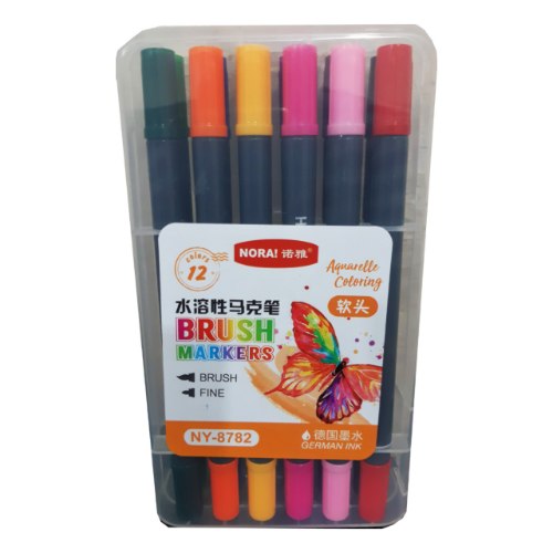 טושי מכחול אקוורל דו"צ - 12 גוונים