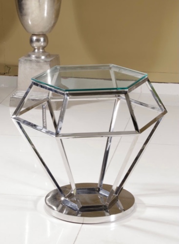 שולחן יהלום זכוכית שקופה