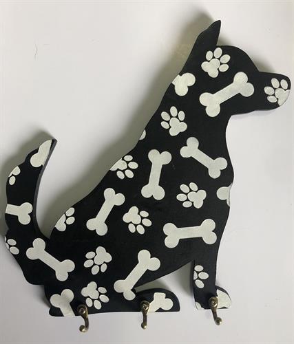 מחזיק מפתחות בצורת כלב יושב