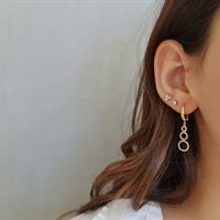 עגילי זהב יהלומים 0.55 קראט נתלים