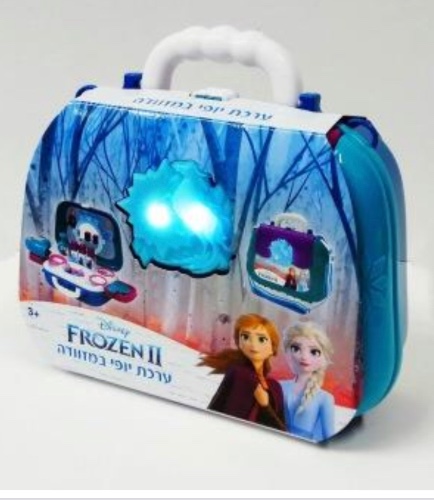 מזוודת איפור פרוזן עם אורות
