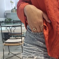 טבעת איטרניטי טבעת אמצע משלימה בזהב 14K משובצת יהלומים 0.20 קראט