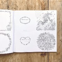 ספר צביעה כרטיסי ברכה ומעטפות - חדי קרן וקשת בענן