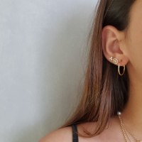 עגילי חישוק קטנים זהב 2.1 ס"מ 14 קראט