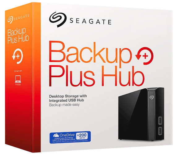 כונן גיבוי נייח Seagate Backup Plus HUB בנפח 8TB בחיבור USB3