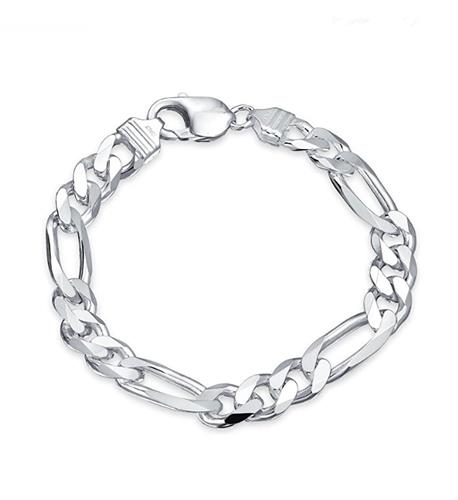 צמיד כסף רחב מלא נוכחות לגבר