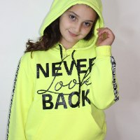 קפוצ'ון יוניסקס NEVER BACK צהוב