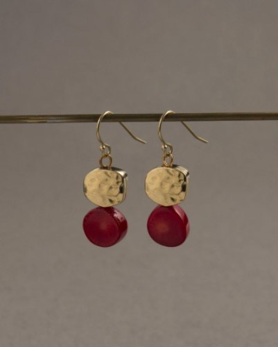 עגילי DANON - ליידי באדום