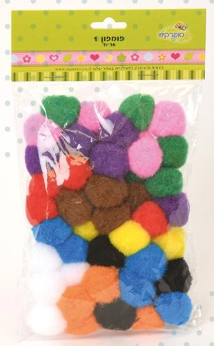 פומפונים 1 אינצ' - 50 יח'