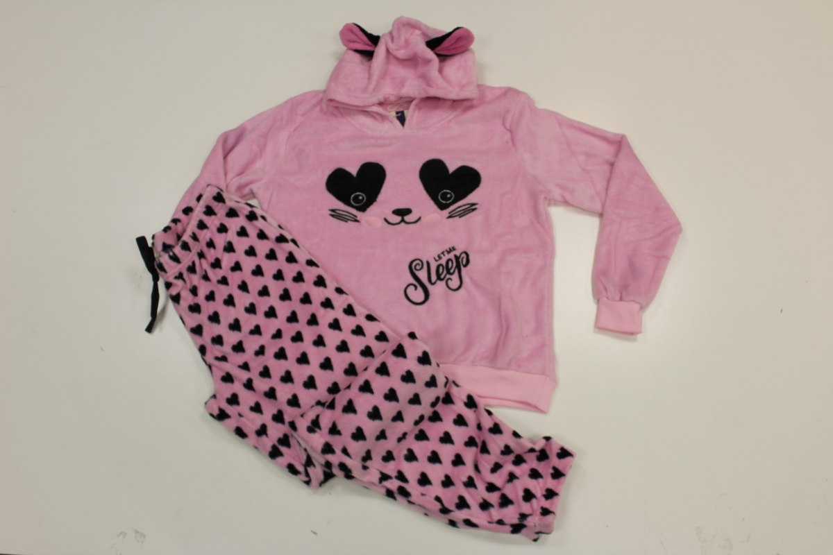 פיג'מה נשים פליז קפוצ'ון