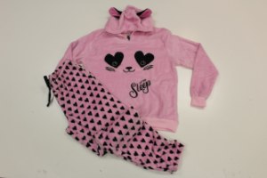 פיג'מה נשים פליז קפוצ'ון