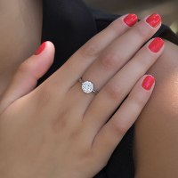 טבעת זהב 14 קראט 0.24 קראט יהלומים 811923 - מחיר מבצע! 