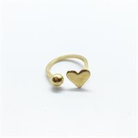 טבעת לב חדש זהב