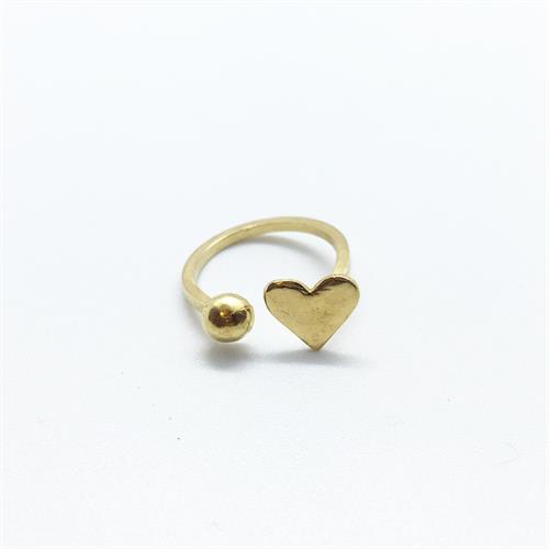 טבעת לב חדש זהב