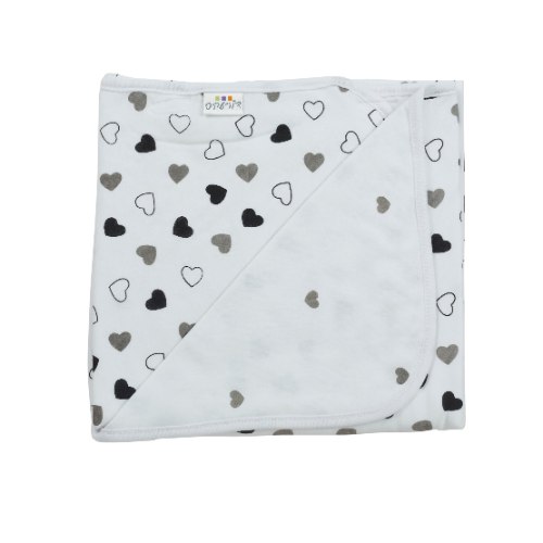 שמיכת לבבות לבן