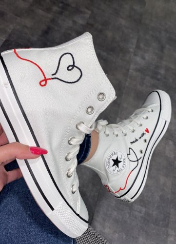 נעלי נשים CONVERSE/ALLSTAR צבע לבן בד