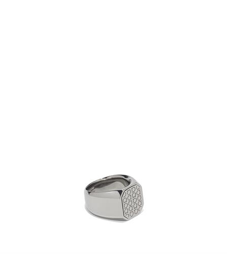 Salvatore Ferragamo men 925 silver rhodium ring size 62