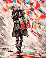 צביעה לפי מספרים - ציירת בגשם