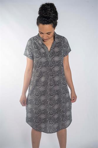 שמלת גלביה אריג כותנה