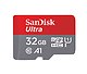 כרטיס זכרון SanDisk Ultra microSDHC -032G כולל מתאם SD - בנפח 32GB