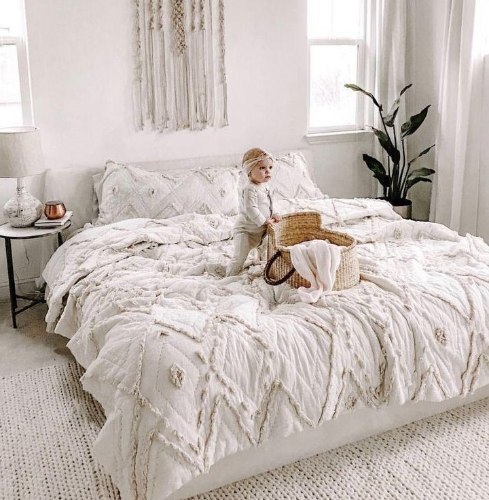 סט מצעים יוקרתי לחדר השינה 100% כותנה  איכותית - לה בוהם