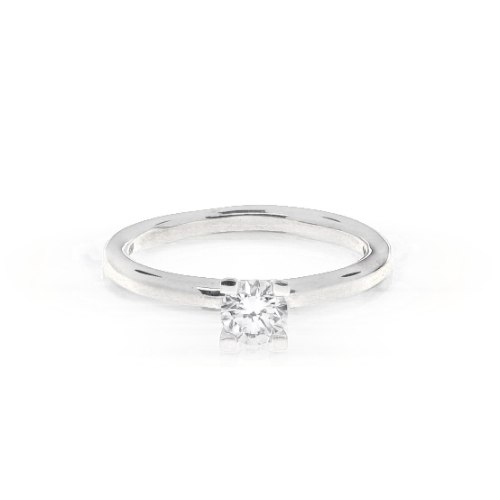 טבעת סוליטר זהב 14 קרט משובצת יהלומים 0.35 קראט