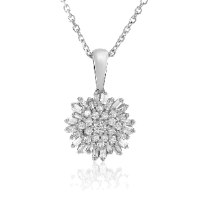 שרשרת ותליון זהב 14 קראט 0.20 קראט יהלומים 811133 - מחיר מבצע! 