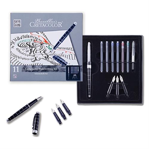 סט קליגרפי עט נובע ודיו - CRETACOLOR