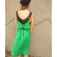 שמלת לילה קצרה ירוקה