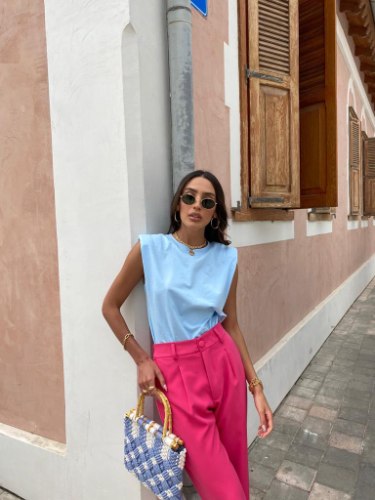 גופיית ווסט טיטי תכלת