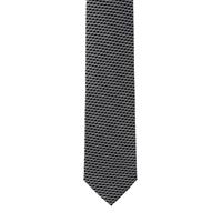 עניבה דגם מגן דוד שחור אפור