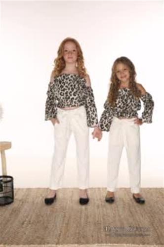 מכנס קשירה חלבי