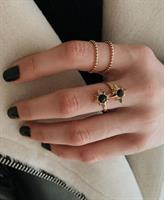 טבעת פלורי דקה זהב