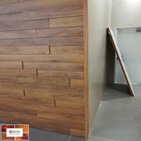 חיפוי קיר בפרקט למינציה גרמני תלת מימד 3D Kronowall דגם 8573