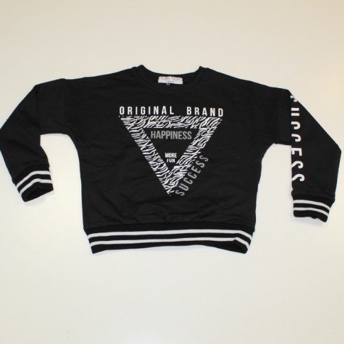 חולצה פוטר נערות HAPPINESS שחור