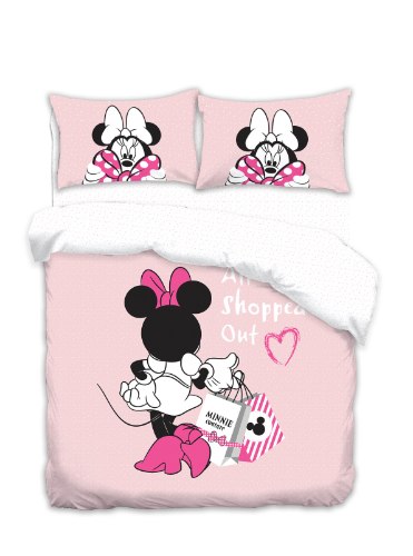 סט מצעים למיטה וחצי 100% כותנה מיקי ומיני מאוס - דגם 712