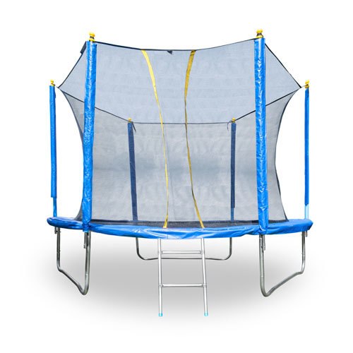 טרמפולינה איכותית לחצר 2.4 מ'  8 פיט מבית גאמפינג כולל רשת הגנה וסולם