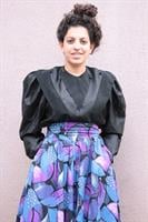 חצאית כותנה בהדפס אבסטרקטי מידה S/M