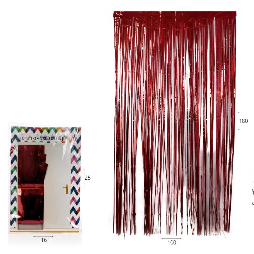 וילון פרנזים מטאלי 1.8*1 מ'