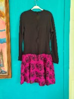 שמלה חורפית מיוחדת ורודה L/XL