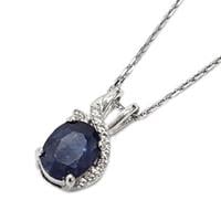 תליון כסף משובץ אבן ספיר ואבני זרקון T5942 | תכשיטי כסף